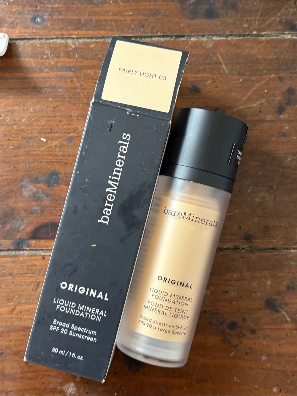 💕💋Bareminerals Original Liquid Mineral Foundation fairly Light 03